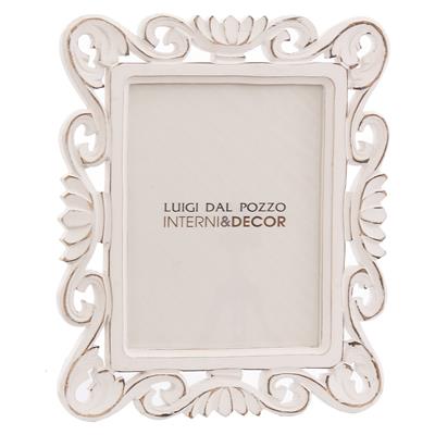 Portafoto bianco intagliato 48x60