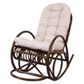 Dondolo in rattan noce con cuscino Manao 60X117H109