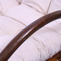 Dondolo in rattan noce con cuscino Manao 60X117H109