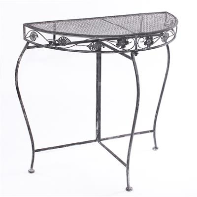 Consolle in metallo grigio anticato 75X36H74