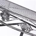 Consolle in metallo grigio anticato 75X36H74