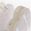 Contenitore cuore in cartone bianco 29.3X24.8H10 in set di 2  