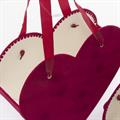 Contenitore cuore in cartone rosso 29.3X24.8H10 in set di 2