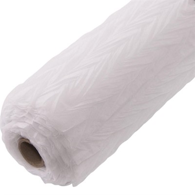 Bobina in tessuto non tessuto a onde bianco 50 cm x 4,5 mt 