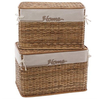 Baule in rattan Home 68x42H43 in set di 2 