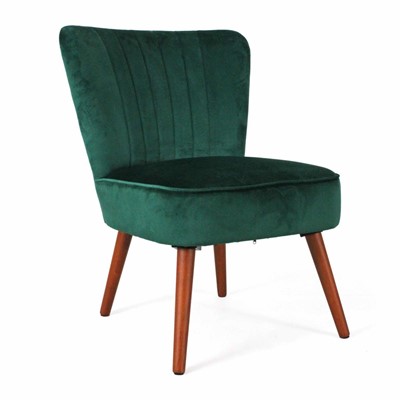 Poltrona in velluto verde 60X70H80