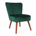 Poltrona in velluto verde 60X70H80