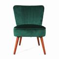 Poltrona in velluto verde 60X70H80