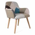 Poltrona tessuto patchwork 60X60H78