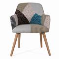 Poltrona tessuto patchwork 60X60H78