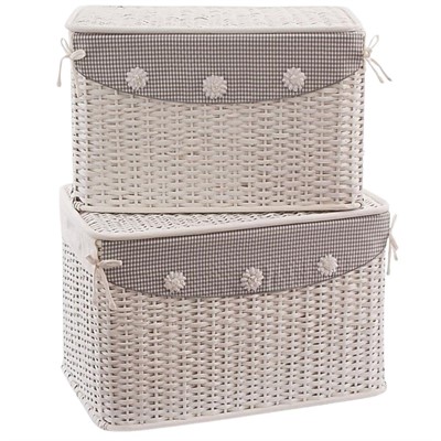 Baule in rattan 68x42H43 in set di 2 