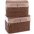 Baule in rattan albero 68x42H43 in set di 2