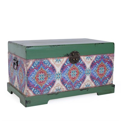 BAULE MDF FANTASIA VERDE 65X38H35 MADE IN CHINA