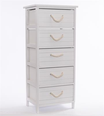 Cassettiera bianca in abete 40X29H90