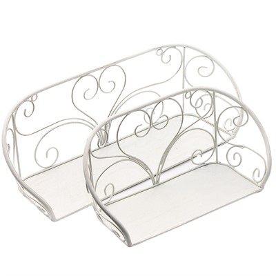 Mensola in metallo bianco 52x15H17 in set di 2 
