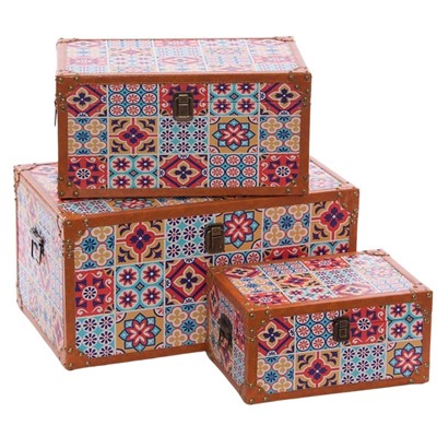 Baule in mdf 50x30H25 in set di 3 