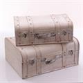 Baule valigia bianco 42X31H18 in set di 2 