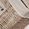 Baule in vimini sbiancato 60X40H40 in set di 2 