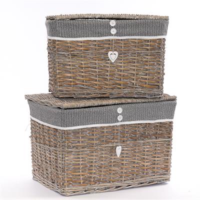 Baule in vimini 60X40H40 in set di 2