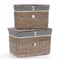 Baule in vimini 60X40H40 in set di 2