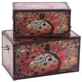 Baule in mdf Albero 48x28H26 in set di 2 