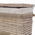 Portabiancheria in vimini bianco 47X35H55 in set di 2