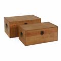 Baule in legno scuro 44X30H21 in set di 2