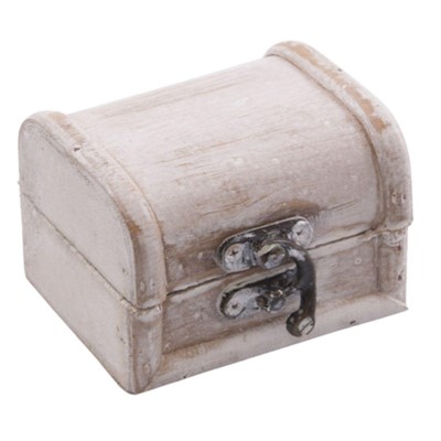 Cofanetto bianco in legno 9x7H6