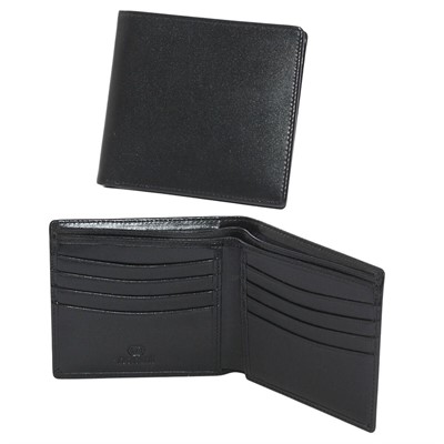 Portafogli nero in pelle 12x9,5 