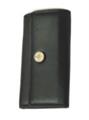 Portachiavi nero in pelle 7x10 