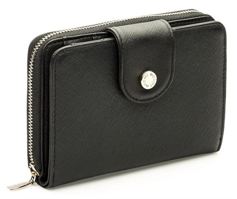Portafogli nero in pelle 10,5x12
