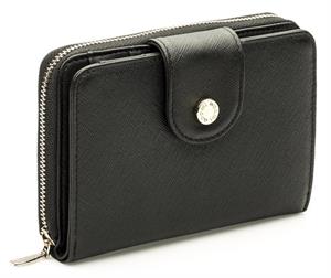Portafogli nero in pelle 10,5x12