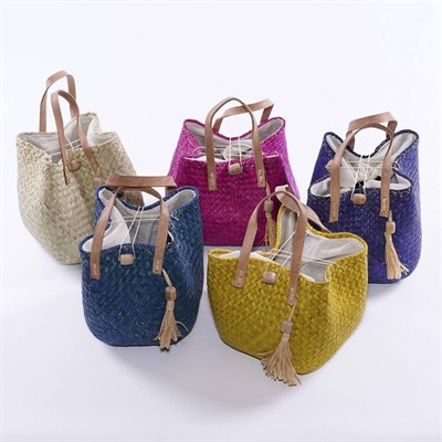 Borsa in rafia in colori assortiti 27x16H18
