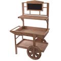 Carretto espositore in abete 95X55H152