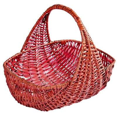 Cesto in vimini rosso Capri 44x42H44