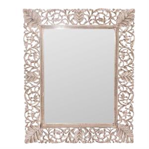 Specchio intagliato in legno di mango ed mdf 62H82