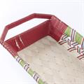 Cesto verde e rosso in vimini 70x30H10