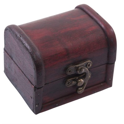 Cofanetto in legno scuro 9x7H6,5