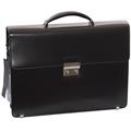 Cartella nera in pelle King con tracolla 42x12H31