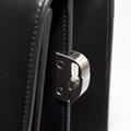 Cartella nera in pelle King con tracolla 42x12H31