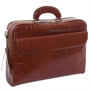 Cartella marrone in pelle stampa cocco Baldinini 40x12H30