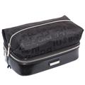 Beautycase nero in pelle e tessuto Baldinini 28x18H12