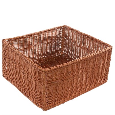 Cesto espositore in vimini rosso 60x55H30