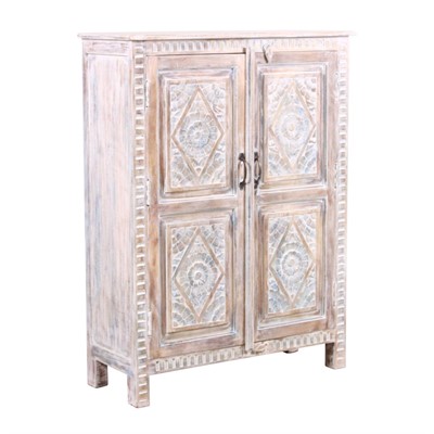 Credenza in mango sbiancato 90X35H120