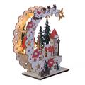Paesaggio natalizio in mdf con luci 19x8H23 