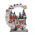 Paesaggio natalizio in mdf con luci 19x8H23 