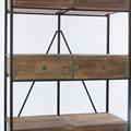 Scaffale in ferro e legno con ruote 74X37H112