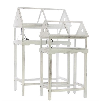 Serra in abete bianco 65X45H110 in set di 2