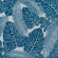 Quadro dipinto con foglie tropicali 80X80