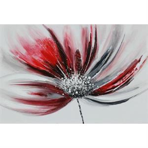 Quadro dipinto con fiore rosso 80X120